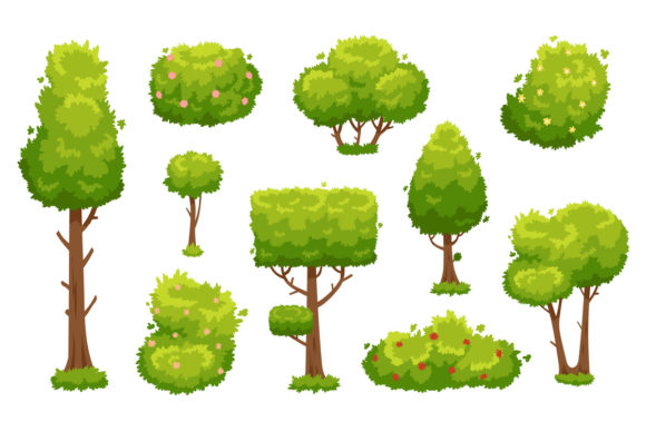 Cartoon Trees and Bushes: A Design Guide