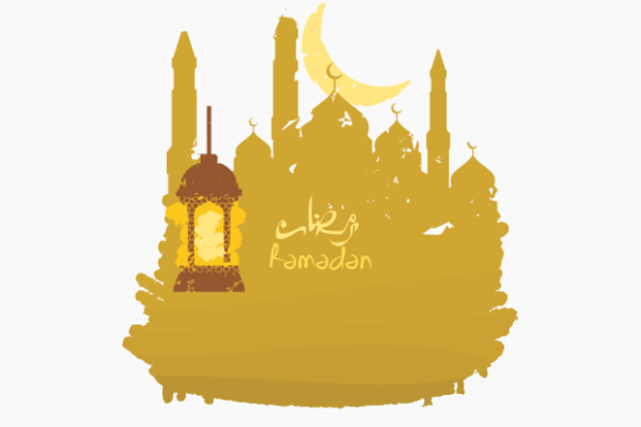 Enhancing Your Ramadan Designs with Brushed Lamp Mosque and Crescent SVGs