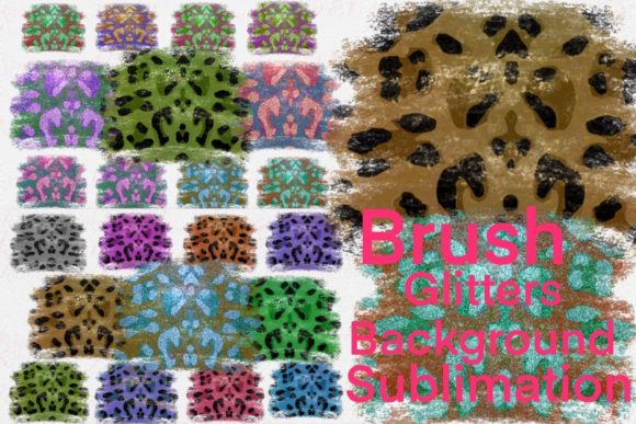 Unleash Wild Creativity with the Glitter Leopard Brushes Sublimation Bundle